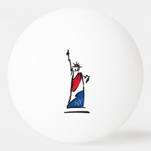 Freiheitsstatue / Lady Liberty Streifen Tischtennisball