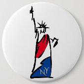 Freiheitsstatue / Lady Liberty Stripes Button (Vorderseite)