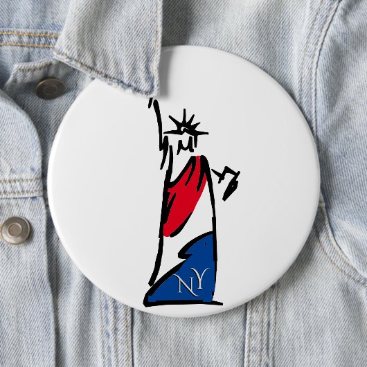 Freiheitsstatue / Lady Liberty Stripes Button (Beispiel)