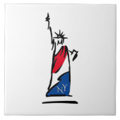 Freiheitsstatue / Lady Liberty Stripes Fliese (Vorderseite)