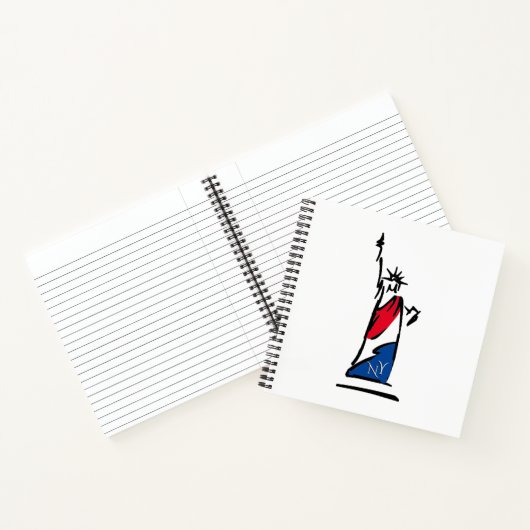 Freiheitsstatue / Lady Liberty Stripes Notizblock (Innenseite)