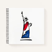 Freiheitsstatue / Lady Liberty Stripes Notizblock (Vorderseite)