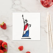 Freiheitsstatue / Lady Liberty Stripes Serviette (Beispiel)