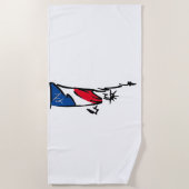 Freiheitsstatue / Lady Liberty Stripes Strandtuch (Vorderseite)