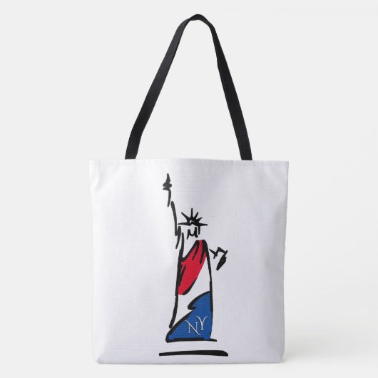 Freiheitsstatue / Lady Liberty Stripes Tasche (Vorderseite)