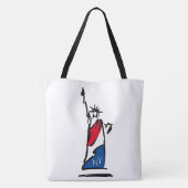 Freiheitsstatue / Lady Liberty Stripes Tasche (Rückseite)