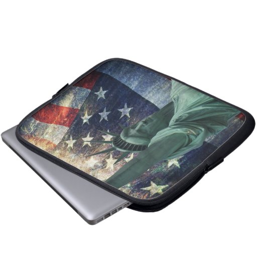 Freiheitsstatue Laptopschutzhülle (Vorne Knopf)