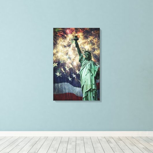 Freiheitsstatue Leinwanddruck (Insitu (Holzboden))