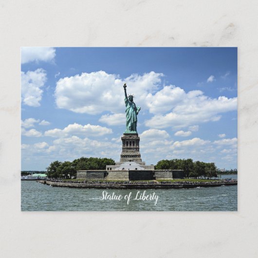 Freiheitsstatue, Liberty Island, Postkarte (Vorderseite)