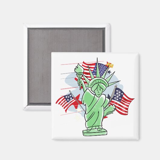Freiheitsstatue Magnet (Vorderseite/Rückseite)