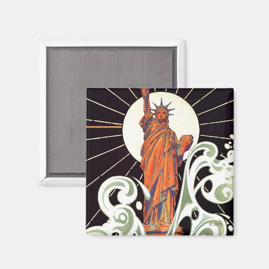 Freiheitsstatue Magnet (Vorderseite/Rückseite)