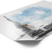 Freiheitsstatue Manhattan Skyline Foto Print (Ecke)