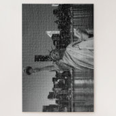 Freiheitsstatue Manhattan Wolkenkratzer Puzzle (Vertikal)