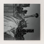 Freiheitsstatue Manhattan Wolkenkratzer Puzzle (Horizontal)