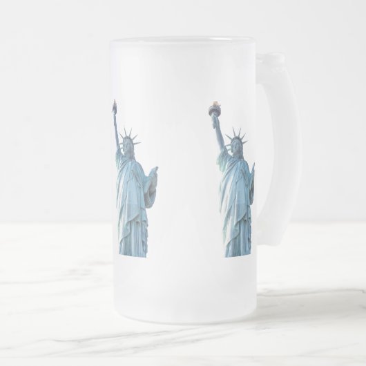 Freiheitsstatue Mattglas Bierglas (VorderseiteRechts)