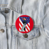 Freiheitsstatue mit amerikanischer Flagge Button (Beispiel)