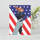 Freiheitsstatue mit amerikanischer Flagge Einladung