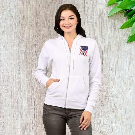 Freiheitsstatue mit amerikanischer Flagge Hoodie