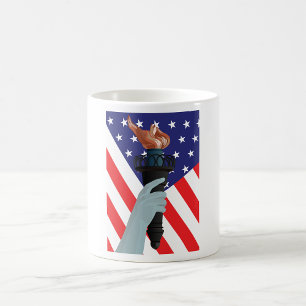 Freiheitsstatue mit amerikanischer Flagge Kaffeetasse