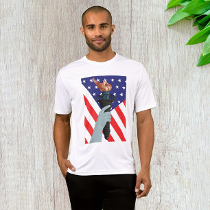 Freiheitsstatue mit amerikanischer Flagge T-Shirt