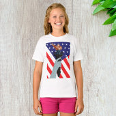 Freiheitsstatue mit amerikanischer Flagge T-Shirt