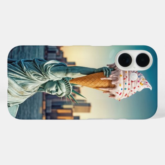 Freiheitsstatue mit Eiscreme Case-Mate iPhone Hülle (Rückseite (Horizontal))