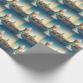 Freiheitsstatue mit Eiscreme Geschenkpapier (Ecke)