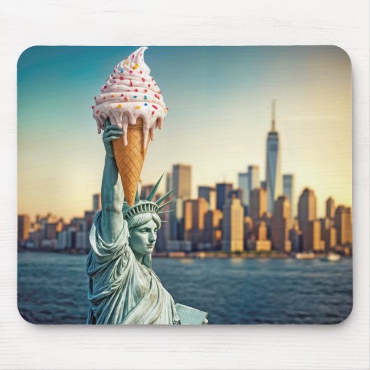 Freiheitsstatue mit Eiscreme Mousepad (Vorne)