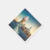 Freiheitsstatue mit Eiscreme Serviette (Ecke)