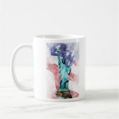 Freiheitsstatue mit Flaggenfarbe Kaffeetasse (Links)