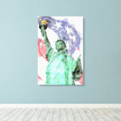 Freiheitsstatue mit Flaggenfarbe Leinwanddruck (Insitu (Holzboden))