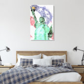 Freiheitsstatue mit Flaggenfarbe Leinwanddruck (Insitu (Schlafzimmer))