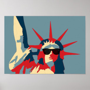 Freiheitsstatue mit Sonnenbrille Poster