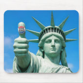 Freiheitsstatue mit Sticker zur frühen Stimmabgabe Mousepad (Vorne)