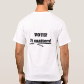 Freiheitsstatue mit Wahlaufkleber T-Shirt (Rückseite)