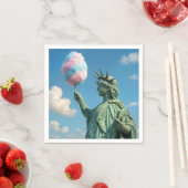 Freiheitsstatue mit Zuckerwatte Serviette (Beispiel)