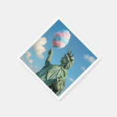 Freiheitsstatue mit Zuckerwatte Serviette (Ecke)