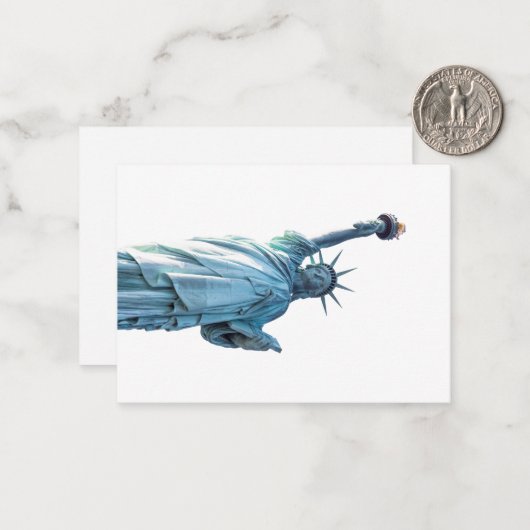 Freiheitsstatue Mitteilungskarte (Vorderseite/Rückseite Beispiel)