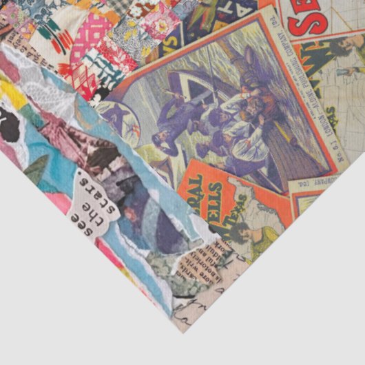 Freiheitsstatue, Mixed Media Collage Art Seidenpapier (Ausschnitt)