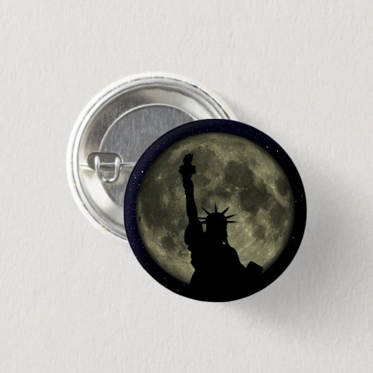 Freiheitsstatue - Mond Button (Vorne & Hinten)