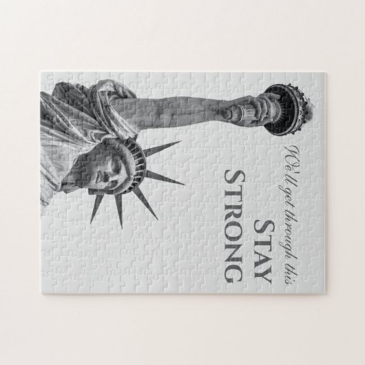 Freiheitsstatue Motivierend NY Bleibe stark Puzzle (Horizontal)