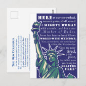 Freiheitsstatue, Mutter der Vertriebenen - Postkarte (Vorne/Hinten)