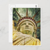 Freiheitsstatue Nah Up Postkarte (Vorne/Hinten)