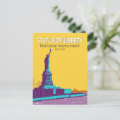 Freiheitsstatue Nationalmonument Liberty Island Postkarte (Stehend Vorderseite)