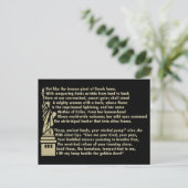 Freiheitsstatue - Neues Kolossus Patriotisches Ged Postkarte (Stehend Vorderseite)