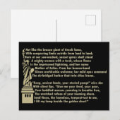 Freiheitsstatue - Neues Kolossus Patriotisches Ged Postkarte (Vorne/Hinten)