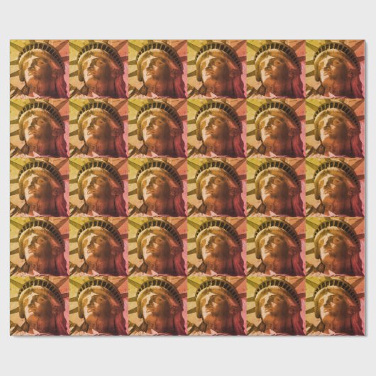 Freiheitsstatue New Yok City Geschenkpapier (Flach)