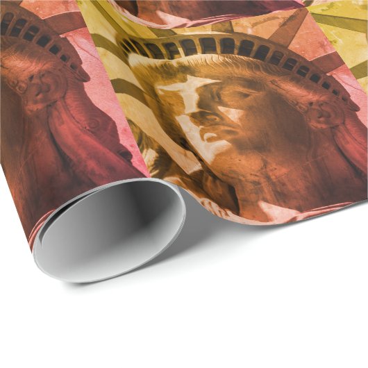 Freiheitsstatue New Yok City Geschenkpapier (Rolleneckpunkt)