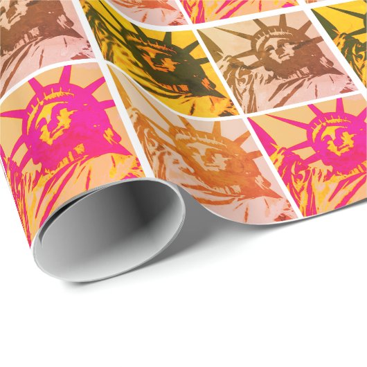 Freiheitsstatue New Yok City Pop Art Collection Geschenkpapier (Rolleneckpunkt)