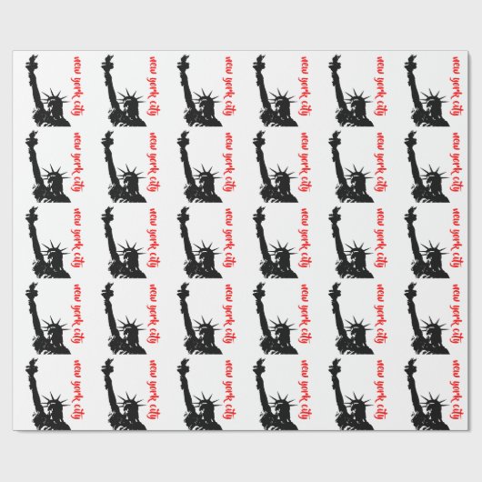 Freiheitsstatue New Yok City Pop Art Collection Geschenkpapier (Flach)